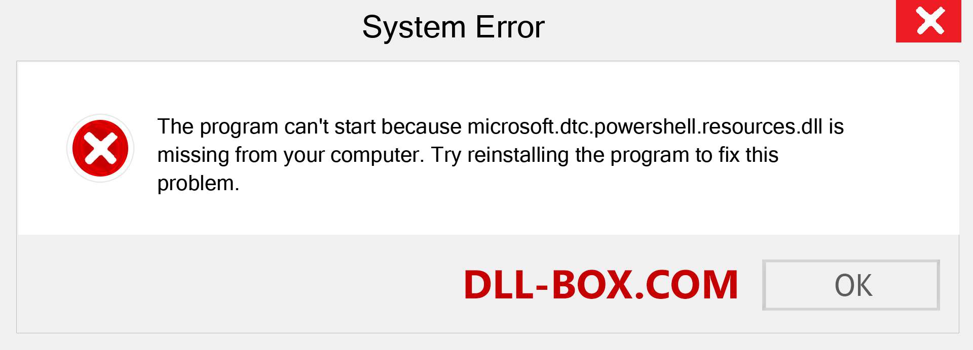 microsoft.dtc.powershell.resources.dll file is missing?. Download for Windows 7, 8, 10 - Fix  microsoft.dtc.powershell.resources dll Missing Error on Windows, photos, images